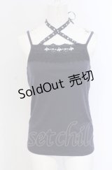 axes femme / ストラップビジューキャミ M ネイビー O-25-05-06-017-AX-TO-OW-OS