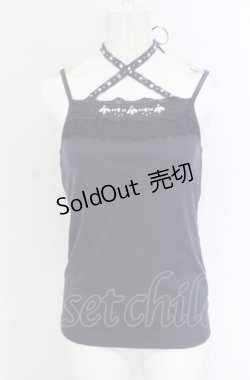 画像1: axes femme / ストラップビジューキャミ M ネイビー O-25-05-06-017-AX-TO-OW-OS