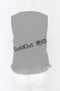 画像2: axes femme / サイドギャザーベスト M クロ O-25-05-06-002-AX-TO-OW-OS