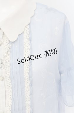 画像2: axes femme / ムーンキャットブラウス M サックス O-25-05-06-018-AX-BL-OW-OS