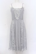 axes femme / モチーフレースキャミワンピース M グレー O-25-05-06-019-AX-OP-OW-OS