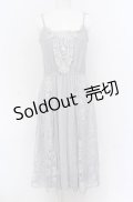 axes femme / モチーフレースキャミワンピース M グレー O-25-05-06-019-AX-OP-OW-OS