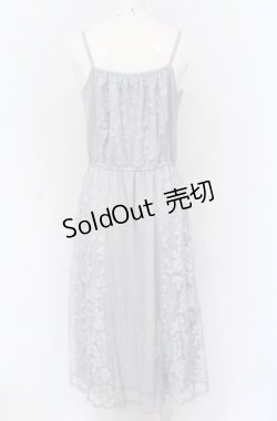画像3: axes femme / モチーフレースキャミワンピース M グレー O-25-05-06-019-AX-OP-OW-OS