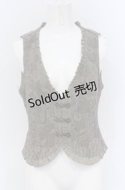 画像1: axes femme / ビットデザインレースベスト M カーキグリーン O-25-05-06-020-AX-TO-OW-OS