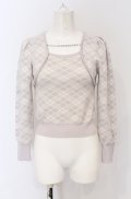 evelyn / チェックネックレスニット F ラベンダー O-25-05-06-022-LO-TO-OW-OS