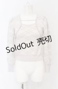 evelyn / チェックネックレスニット F ラベンダー O-25-05-06-022-LO-TO-OW-ZT229