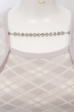 画像2: evelyn / チェックネックレスニット F ラベンダー O-25-05-06-022-LO-TO-OW-OS
