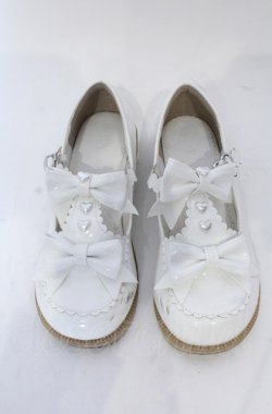 画像3: DearMyLove / ハートパールダブルリボンパンプス 22.5ｃｍ シロ O-25-05-06-028-EL-SH-OW-OS