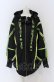 画像1: BACKSTAGE PASS / PARACHUTE-PARKAビッグシルエットジップアップパーカー  ブラック×イエロー O-25-05-06-035-PU-TO-OW-OS (1)