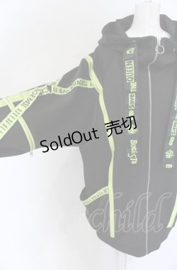 画像2: BACKSTAGE PASS / PARACHUTE-PARKAビッグシルエットジップアップパーカー  ブラック×イエロー O-25-05-06-035-PU-TO-OW-OS