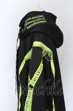 画像3: BACKSTAGE PASS / PARACHUTE-PARKAビッグシルエットジップアップパーカー  ブラック×イエロー O-25-05-06-035-PU-TO-OW-OS