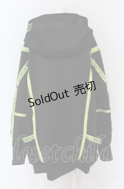 画像4: BACKSTAGE PASS / PARACHUTE-PARKAビッグシルエットジップアップパーカー  ブラック×イエロー O-25-05-06-035-PU-TO-OW-OS