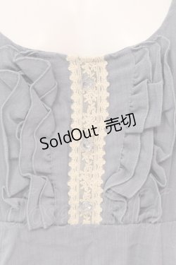 画像2: axes femme / レース使いデニム風ワンピース M サックス O-25-05-08-031-AX-OP-OW-OS