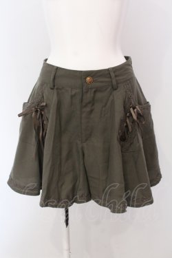 画像1: axes femme / サイドレースアップキュロット M カーキグリーン O-25-05-08-004-AX-TO-OW-OS