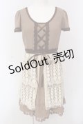 axes femme / アイラッシュレースチュニック M ブラウン O-25-05-08-032-AX-OP-OW-OS