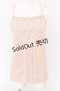 axes femme / モチーフレース使いクロスキャミ M オレンジ O-25-05-08-033-AX-TO-OW-OS