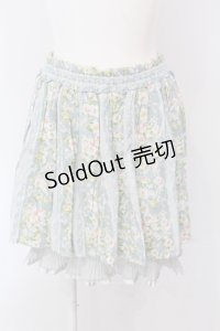 axes femme / 裾プリーツ使い花柄スカート   O-25-05-08-037-AX-SK-OW-ZI