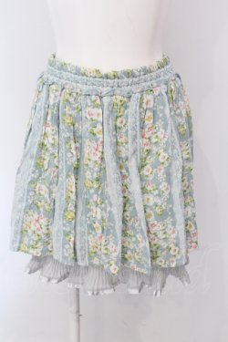 画像1: axes femme / 裾プリーツ使い花柄スカート   O-25-05-08-037-AX-SK-OW-OS