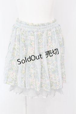 画像1: axes femme / 裾プリーツ使い花柄スカート   O-25-05-08-037-AX-SK-OW-ZI