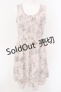 axes femme / ベロアプリントワンピース M ピンク O-25-05-08-040-AX-OP-OW-OS