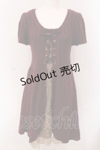 axes femme / ニットドッキングスリットOP M ワイン O-25-05-08-041-AX-OP-OW-OS