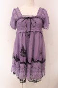 axes femme / マーメイドシルエットシフォンチュニック M パープル O-25-05-08-042-AX-TO-OW-OS