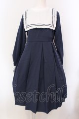 FLC / 皆方由衣さんコラボ/セーラーカラーワンピース L ネイビー O-25-05-08-005-LO-OP-IG-OS