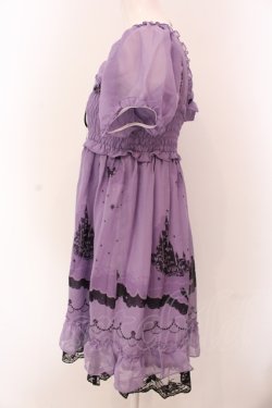 画像3: axes femme / マーメイドシルエットシフォンチュニック M パープル O-25-05-08-042-AX-TO-OW-OS
