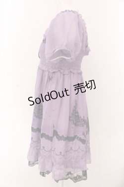 画像3: axes femme / マーメイドシルエットシフォンチュニック M パープル O-25-05-08-042-AX-TO-OW-OS