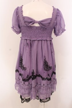 画像4: axes femme / マーメイドシルエットシフォンチュニック M パープル O-25-05-08-042-AX-TO-OW-OS