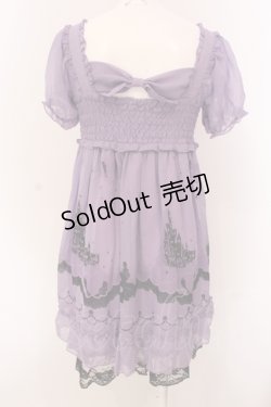 画像4: axes femme / マーメイドシルエットシフォンチュニック M パープル O-25-05-08-042-AX-TO-OW-OS
