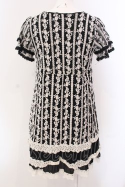 画像3: axes femme / 刺しゅうレース使いチュニック M クロ O-25-05-08-043-AX-TO-OW-OS