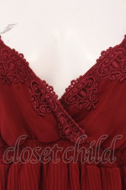 画像2: axes femme / ベロア切り替えシフォンチュニ M ワイン O-25-05-08-046-AX-TO-OW-OS
