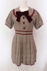 LIZ LISA / グレンチェックワンピース  レッド O-25-05-08-047-LO-OP-OW-OS