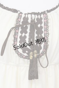 画像2: LIZ LISA / チロリアンテープカットチュニック  アイボリー×ブラウン O-25-05-08-049-LO-TO-IG-OS