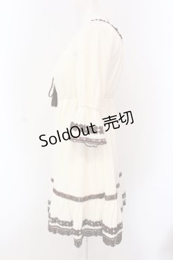 画像3: LIZ LISA / チロリアンテープカットチュニック  アイボリー×ブラウン O-25-05-08-049-LO-TO-IG-OS