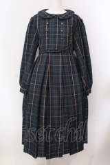FLC / MINA*タータンチェックワンピース LL グリーンチェック O-25-05-08-006-LO-OP-IG-OS