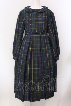 画像1: FLC / MINA*タータンチェックワンピース LL グリーンチェック O-25-05-08-006-LO-OP-IG-OS