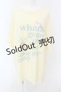 Candy Stripper / CND CLUB BIG TEE Tシャツ 2 イエロー O-25-05-08-052-PU-TS-IG-OS