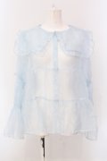 Candy Stripper / FRILL COLLAR SEE THROUGH BLOUSE ブラウス 2 サックス O-25-05-08-053-PU-BL-IG-OS