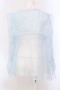 画像3: Candy Stripper / FRILL COLLAR SEE THROUGH BLOUSE ブラウス 2 サックス O-25-05-08-053-PU-BL-IG-OS