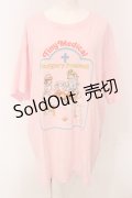 Candy Stripper / TINY MEDICAL BIG Tシャツ 2 ピンク O-25-05-08-054-PU-TS-IG-OS