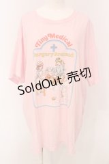 Candy Stripper / TINY MEDICAL BIG Tシャツ 2 ピンク O-25-05-08-054-PU-TS-IG-OS