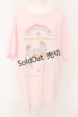 画像1: Candy Stripper / TINY MEDICAL BIG Tシャツ 2 ピンク O-25-05-08-054-PU-TS-IG-OS