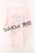 Candy Stripper / CND CLUB BIG TEE Tシャツ 2 ピンク O-25-05-08-055-PU-TS-IG-OS
