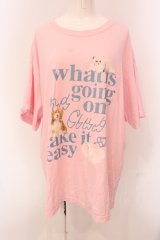 Candy Stripper / CND CLUB BIG TEE Tシャツ 2 ピンク O-25-05-08-055-PU-TS-IG-OS