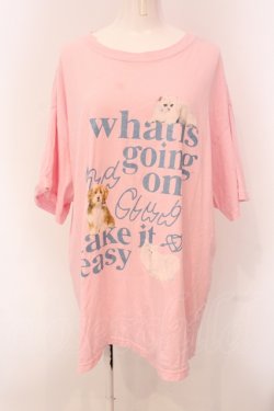 画像1: Candy Stripper / CND CLUB BIG TEE Tシャツ 2 ピンク O-25-05-08-055-PU-TS-IG-OS
