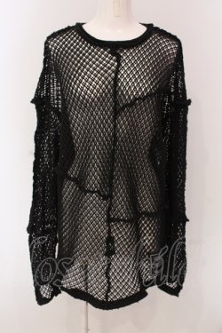 画像1: Candy Stripper / PATCH WORK MESH  トップス 2 ブラック O-25-05-08-056-PU-TO-IG-OS