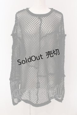 画像1: Candy Stripper / PATCH WORK MESH  トップス 2 ブラック O-25-05-08-056-PU-TO-IG-OS