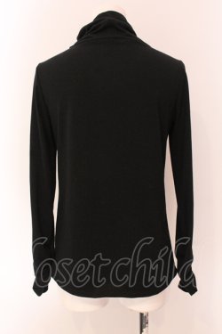 画像3: axes femme / 胸元ビジュー&レースハイネックトップス M クロ O-25-05-08-060-AX-TO-IG-OS